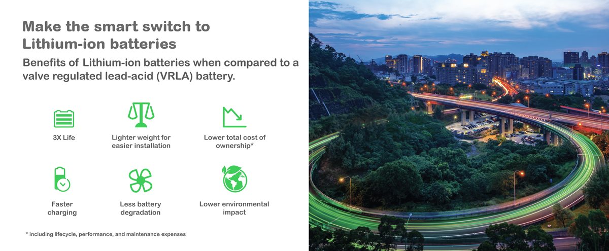 benefits of Lithium-ion batteries in UPS, Lithium-ion