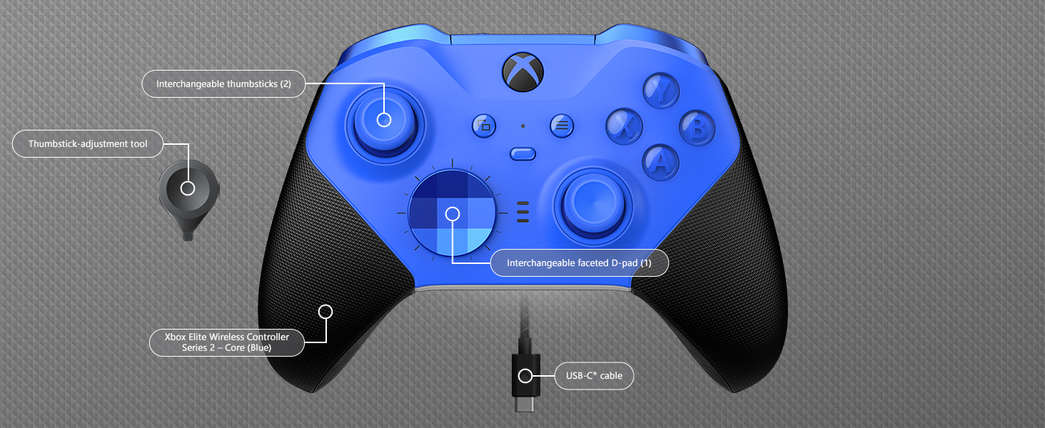 Control Inalámbrico Xbox One Series Microsoft Elite Series 2 Core Azul