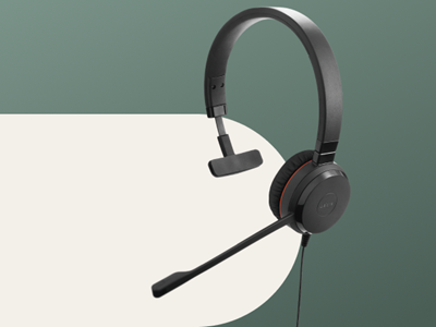 Jabra Evolve 20 Stereo MS USB-C/USB-A Adapter - Professional corded headset