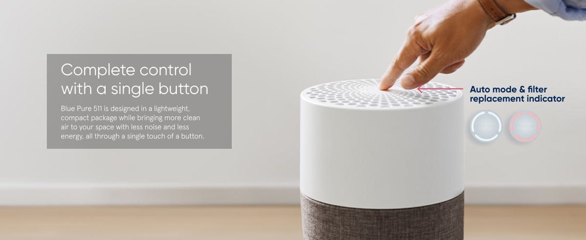 One button control for 511 air purifier