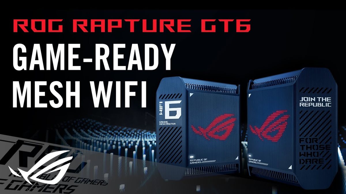 ASUS ROG Rapture GT6 (W-2-PK) Tri-Band WiFi 6 Gaming Mesh WiFi