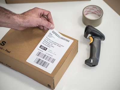 Wide format shipping labels
