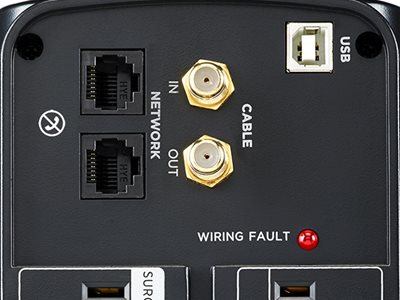 CyberPower BL1450U Battery Backup UPS provides data line protection for coaxial and ethernet lines.