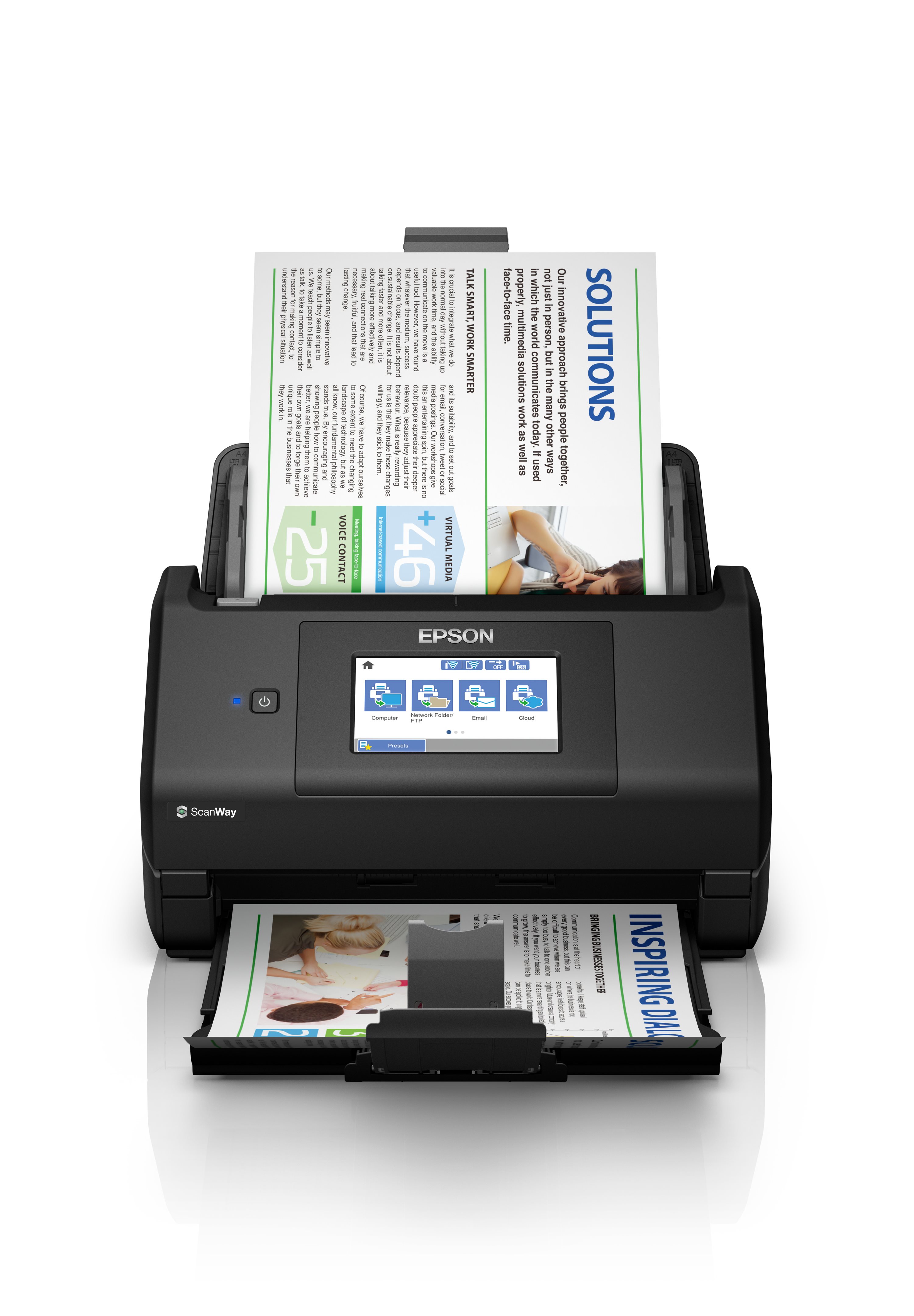 Escáner Epson Workforce Es-400ii Adf Doble Cara Usb 3.2 Color Negro