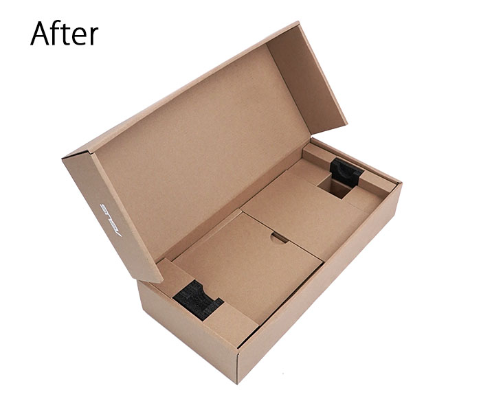 The new packaging with eco-friendly materials