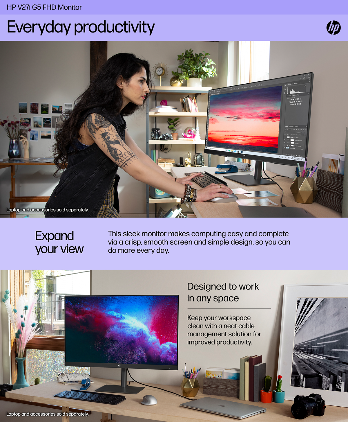 HP 23.8" All-in-One Desktop PC: Your home base for getting everything done