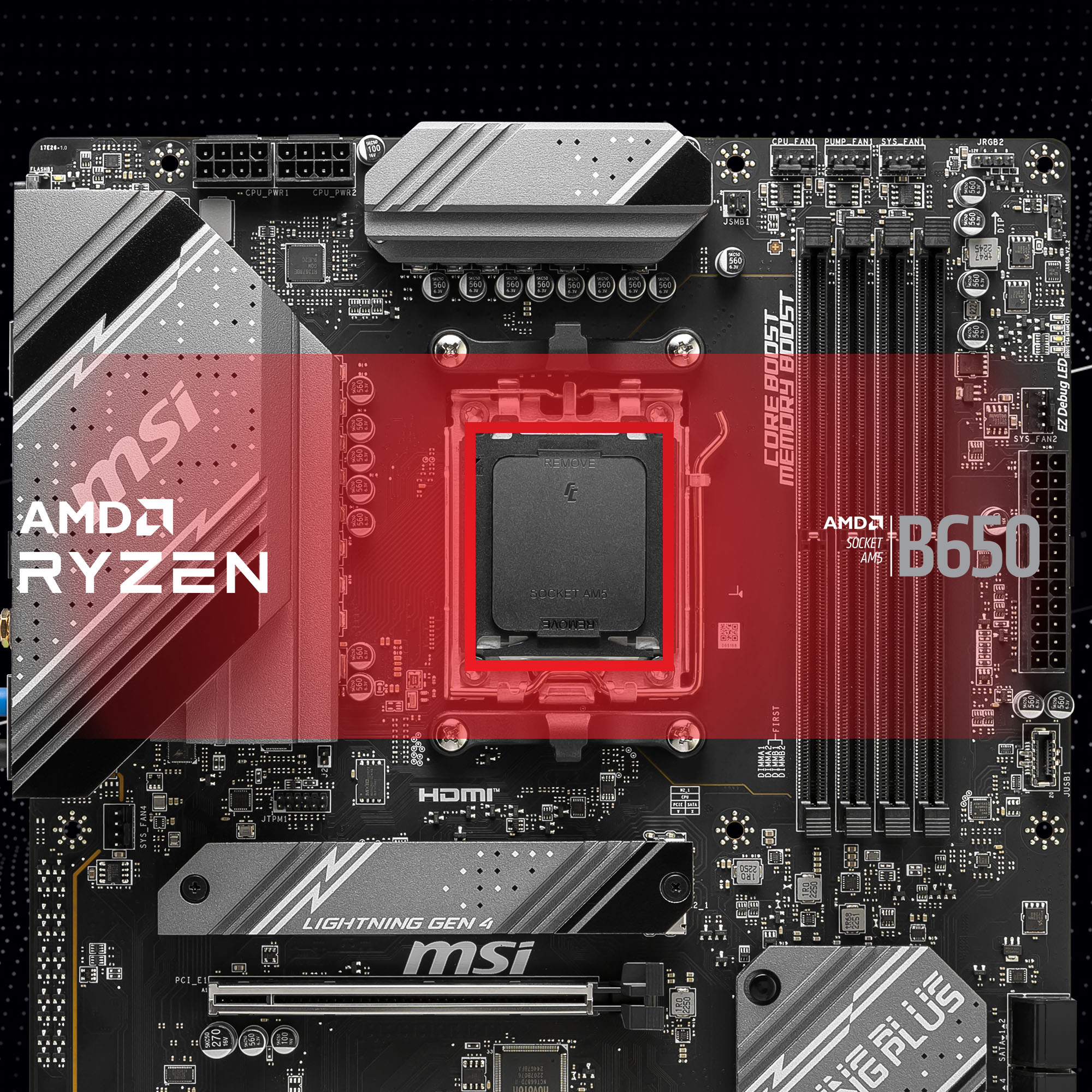 MSI AMD B650 GAMING PLUS WIFI AM5 DDR5 ATX Gaming
