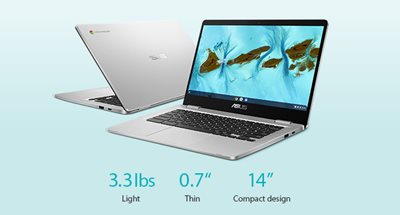 ASUS Laptop Chromebook 14 C424MA FHD De 14 Pulgadas Procesador Intel Celeron N4020 4gb Lpddr4 Ram 128gb Emmc 80211ac Wifi Bluetooth 50 Tipo C Camara