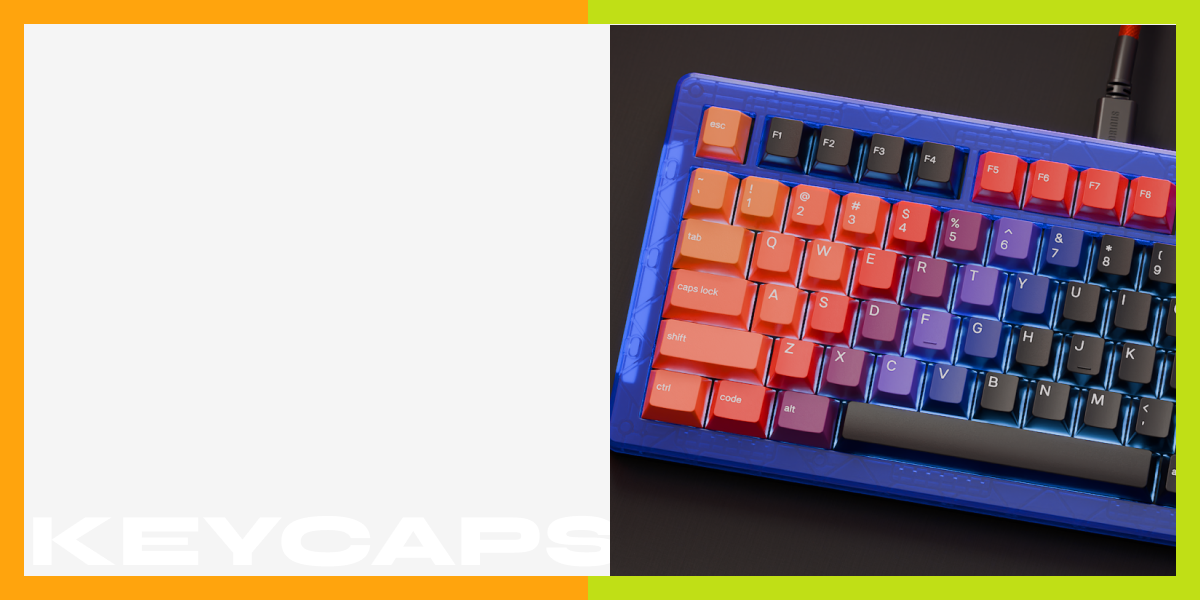Glorious GPBT Gradient Keycaps - Grapefruit - Thumbnail 4