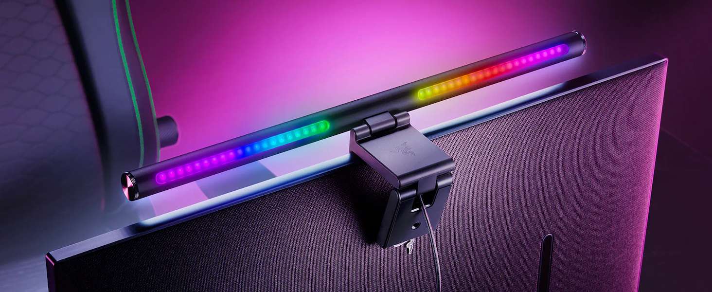 Razer Aether Monitor LED Light Bar Front & Back Lighting Wide