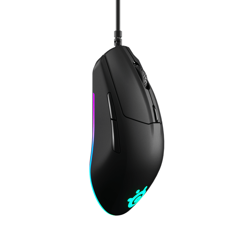 SteelSeries Rival 3 Wireless - Mouse - ergonomic - right-handed - optical -  6 buttons - wireless - 2.4 GHz, Bluetooth 5.0 - USB wireless receiver 