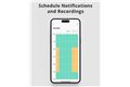 slide 5 of 5, zoom in, schedule notifications and recording
