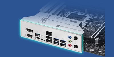 Forudmonteret I/O-skjold