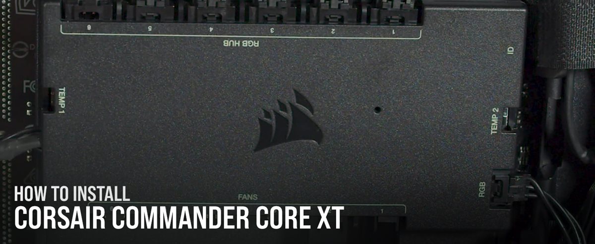 CORSAIR iCUE COMMANDER CORE and Fan XT Lighting Controller RGB Speed Smart