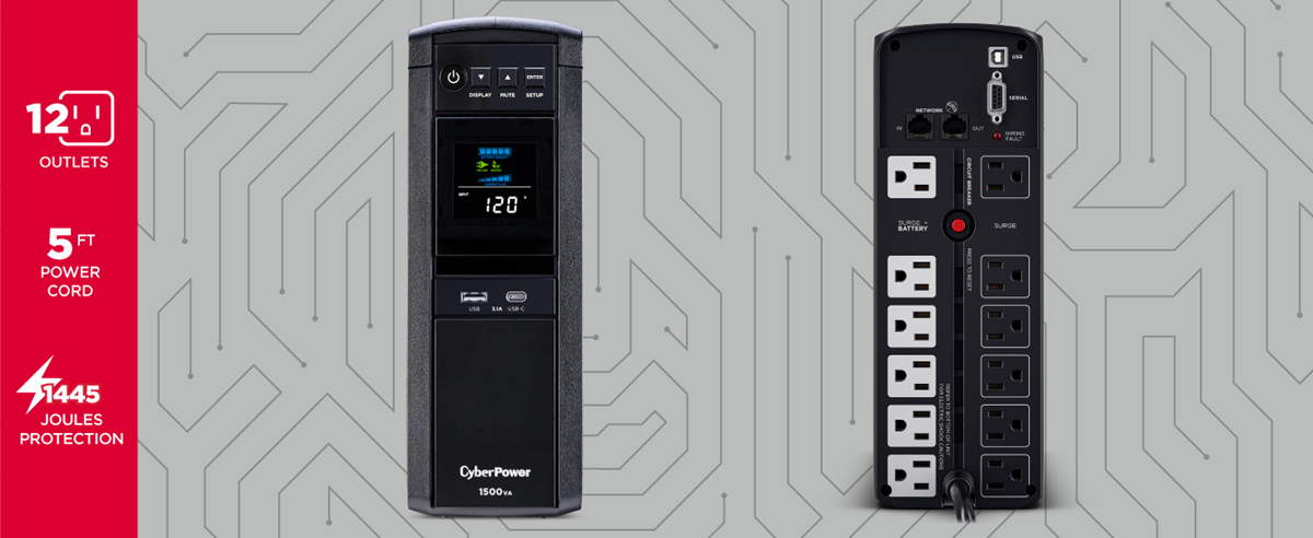 CyberPower 1500VA Sine Wave Battery Back Up System Black - Best Buy