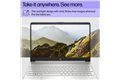 slide 2 of 9, zoom in, silver hp 15-inch laptop shows entertainment