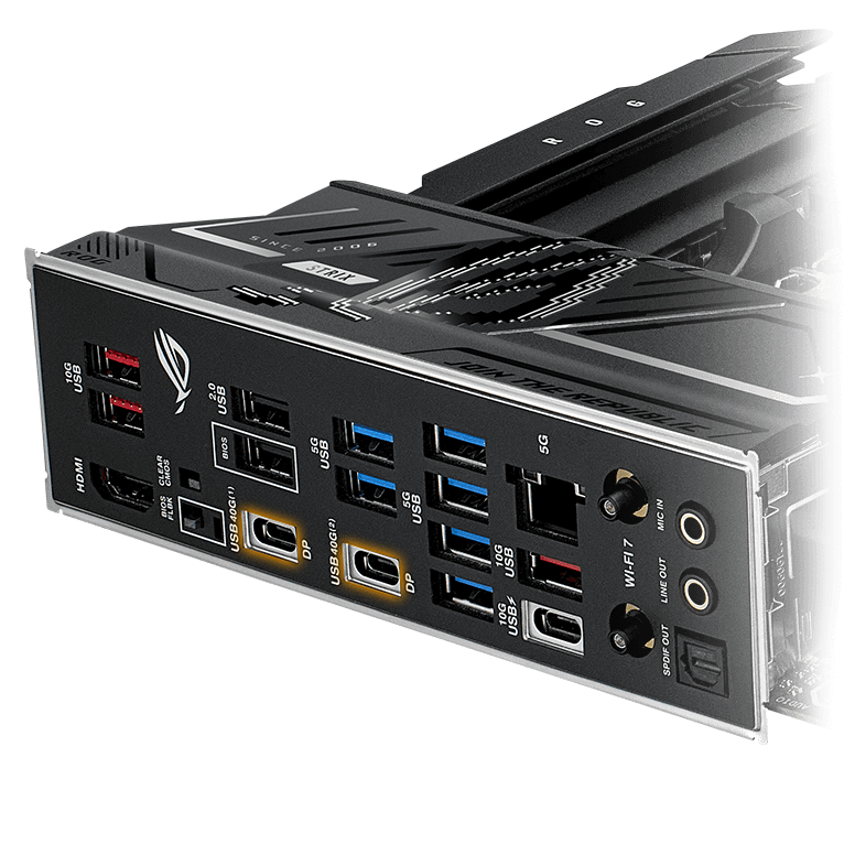 Das Strix X870E-H verfügt über DUAL USB4® PORTS