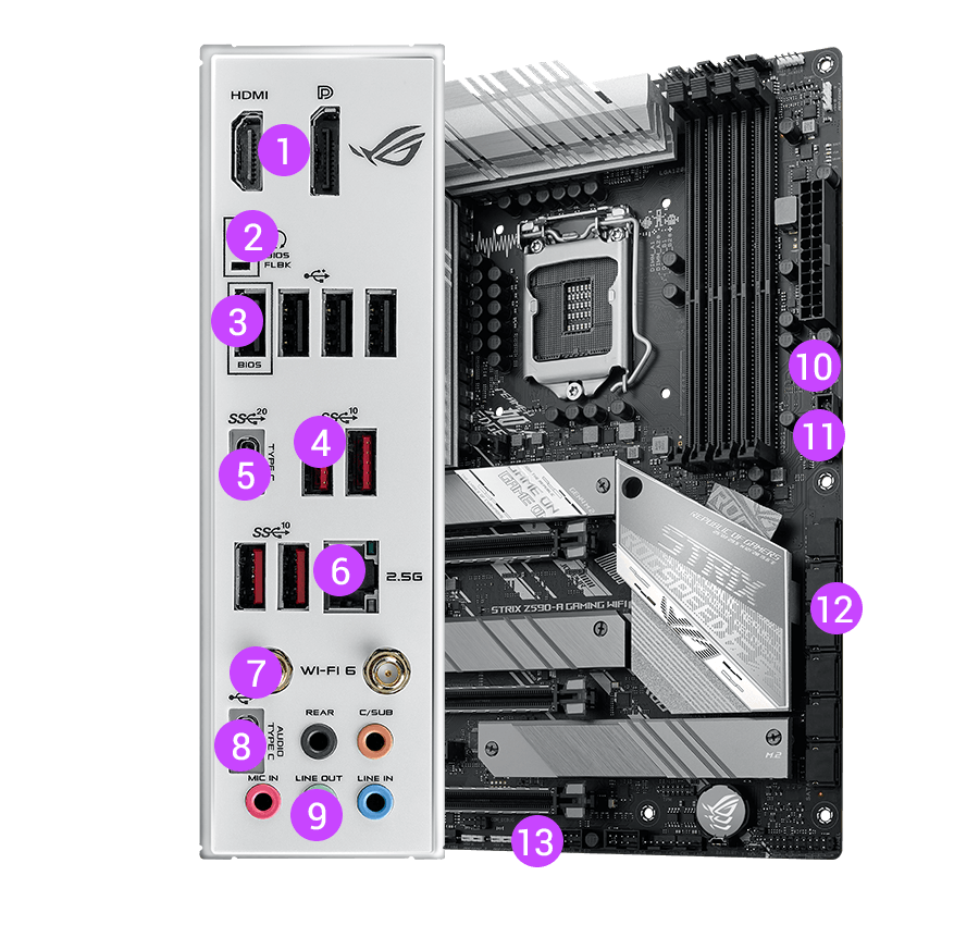 ASUS ROG Strix Z590-A Gaming WiFi 6 LGA 1200 (Intel 11th/10th Gen