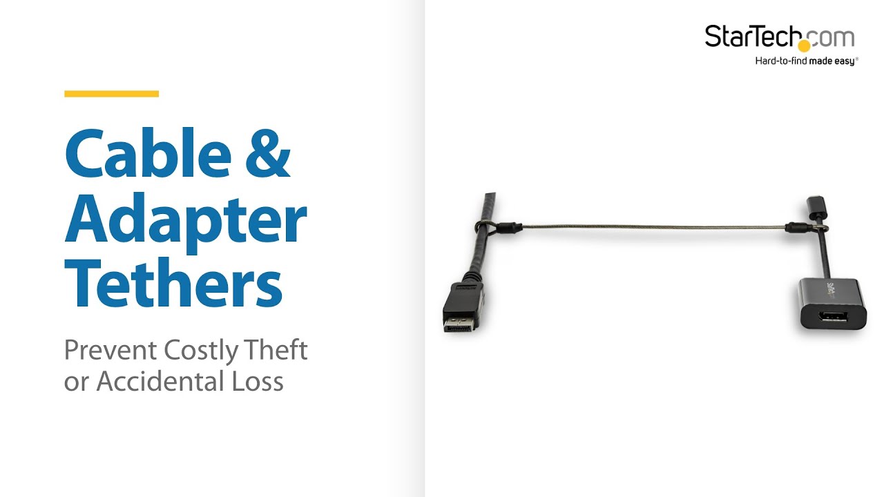 5Pack Security Cable Tethers for Adapters & Dongles Universal Cable Adapter