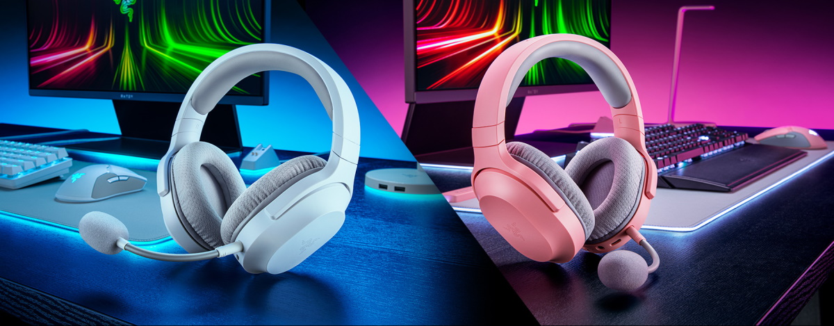  Razer Barracuda X Wireless Gaming & Mobile Headset (PC,  Playstation, Switch, Android, iOS): 2.4GHz Wireless + Bluetooth -  Lightweight - 40mm Drivers - Detachable Mic - 50 Hr Battery - Quartz Pink :  Video Games