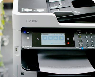 Close up of Epson printer