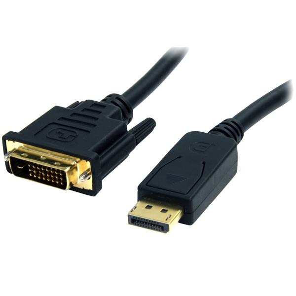 Cable adaptador DisplayPort a DVI-D de un solo enlace Cable convertidor pasivo macho a hembra negro para Nvidia HP Dell Lenovo PC Laptop 24+1 puerto de pantalla BolAAzuL DP 1.2 a DVI 