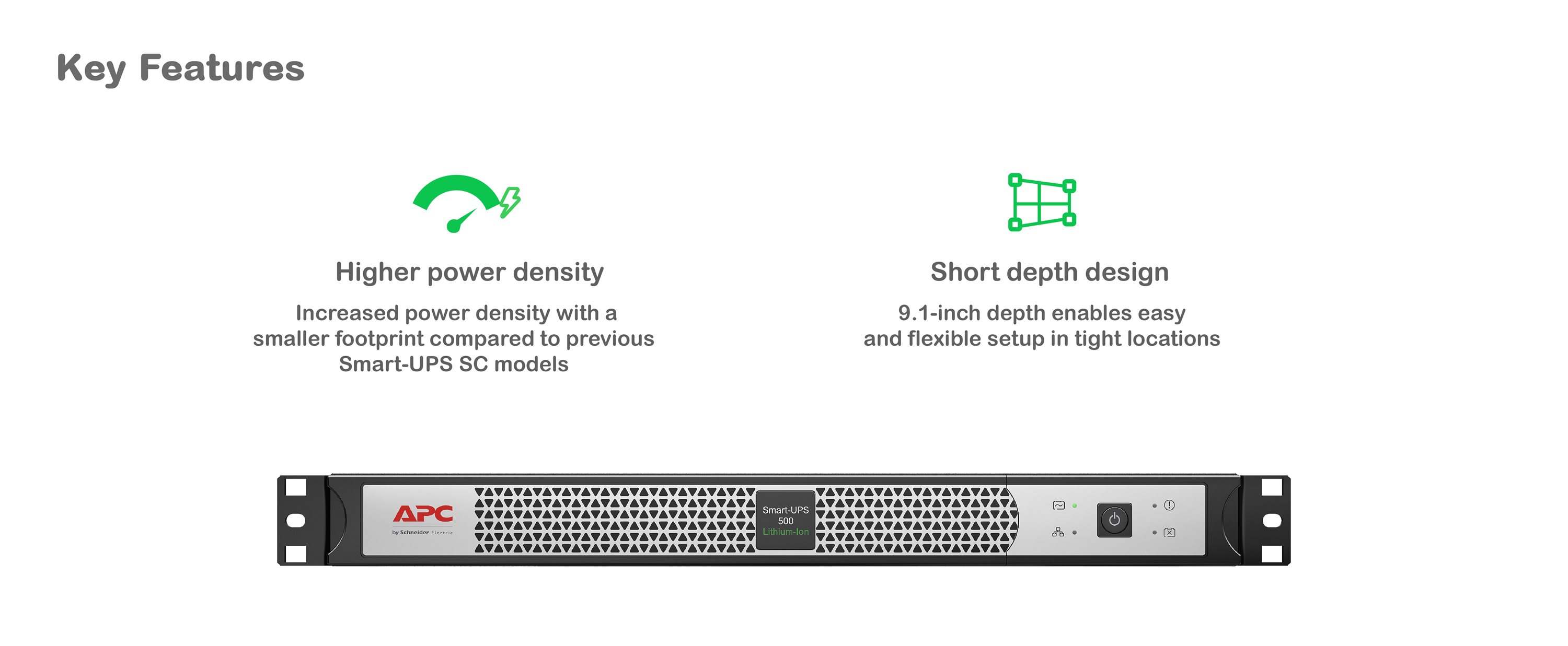 APC Smart-UPS Li-Ion 500VA Short Depth - UPS - 400 Watt - 500 VA - with ...