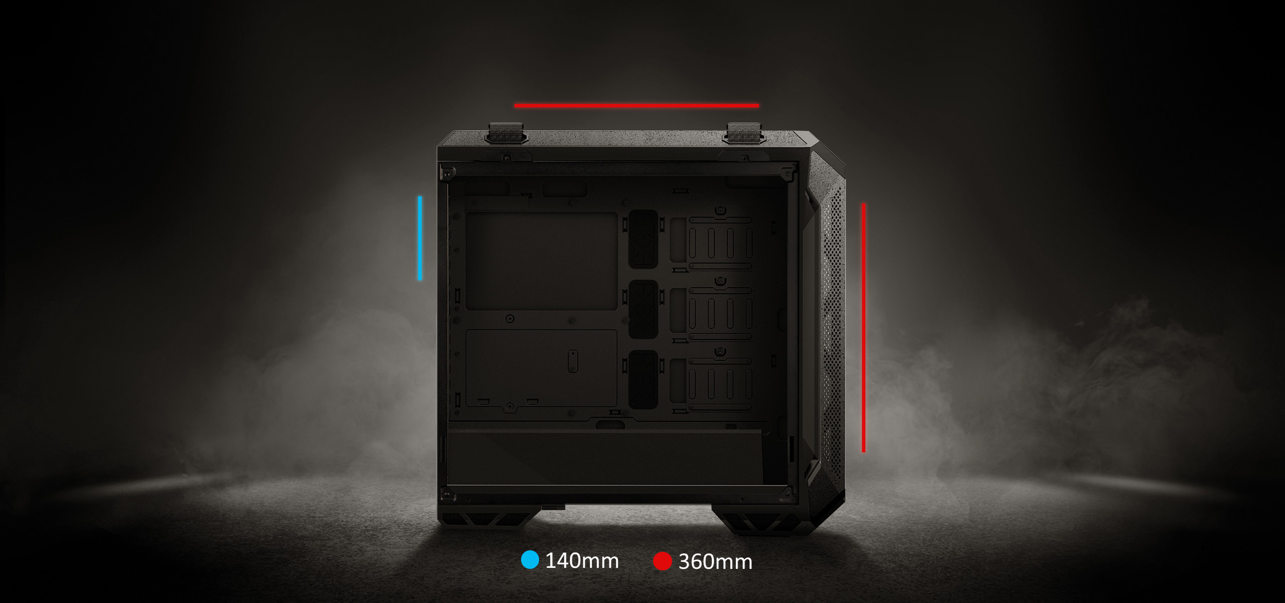 ASUS TUF Gaming GT501 Mid-Tower Computer Case for up to EATX Motherboards  with USB 3.0 Front Panel, Smoked Tempered Glass, Steel Construction, and  Four Case Fans (GT501 TUF GAMING CASE/GRY/WITH HANDL) 