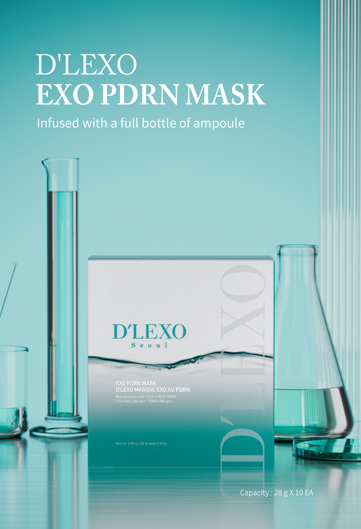 D'LEXO EXO PDRN Mask, 10-pack | Costco