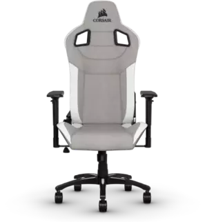 Corsair T3 Rush Fabric Gaming Chair Gray w/ White - Gaming Chairs