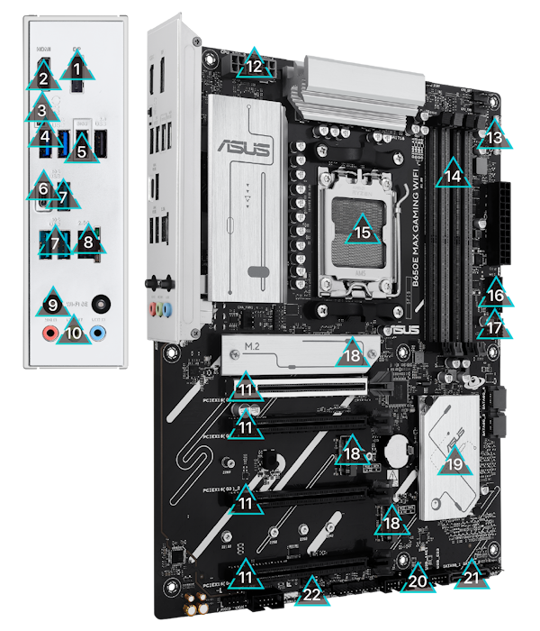 Alle technischen Daten des B650E MAX GAMING WIFI Mainboards