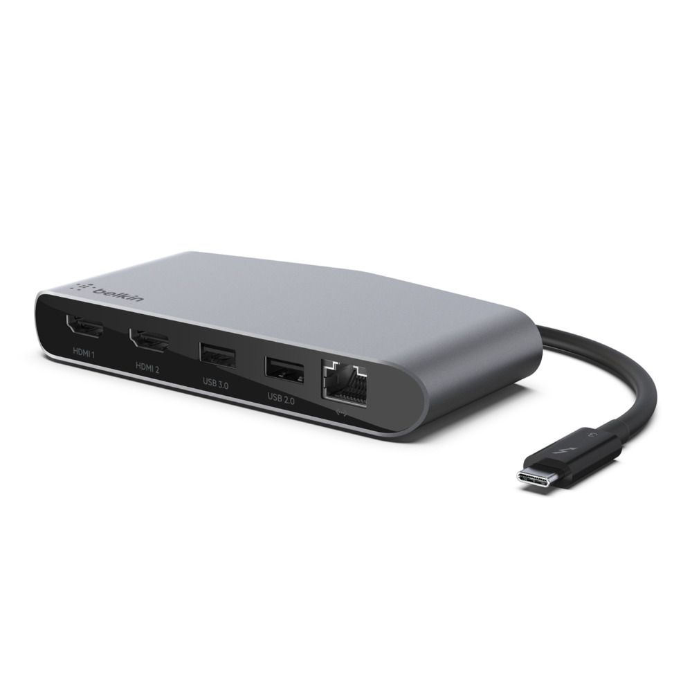 hånd Opmærksomhed slette Belkin Thunderbolt 3 Dock Mini HD - Portable Docking Station - 2x HDMI, 2x  USB, Gigabit - MacOS & Windows