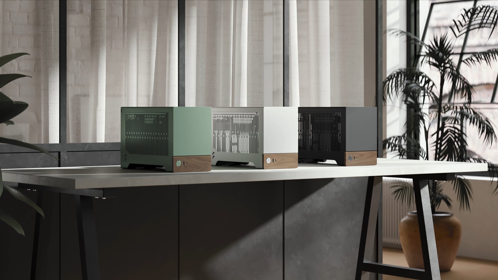thumbnail image 2 of Fractal Design Terra Silver Mini-ITX Small Form Factor Case – Aluminum/Steel W/ PCIe 4.0 Riser 2 of 5