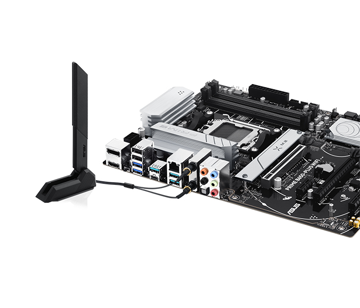 Das PRIME B650-PLUS WIFI Mainboard verfügt über ein integriertes WIFI 6E.