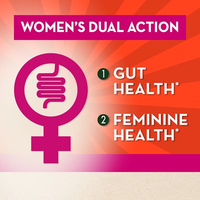 Women's dual action gut health and femenine health