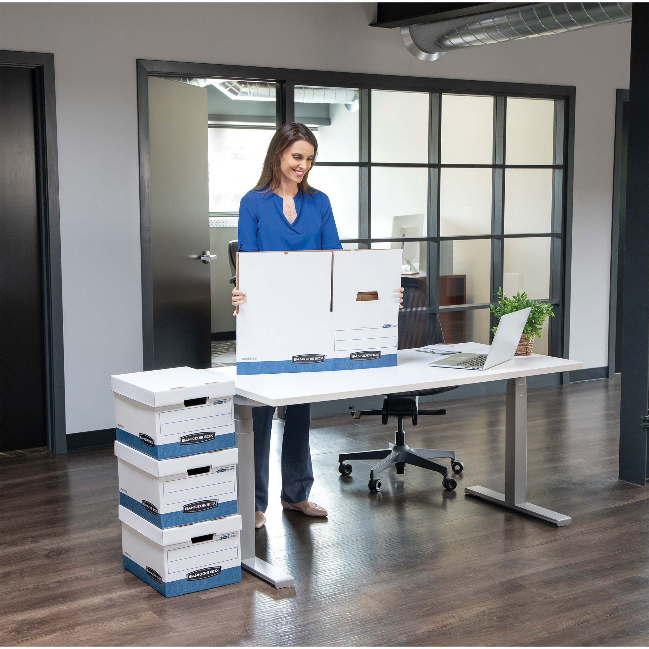String And Button Closure Boxes Bankers Box Liberty Plus Storage Boxes ...