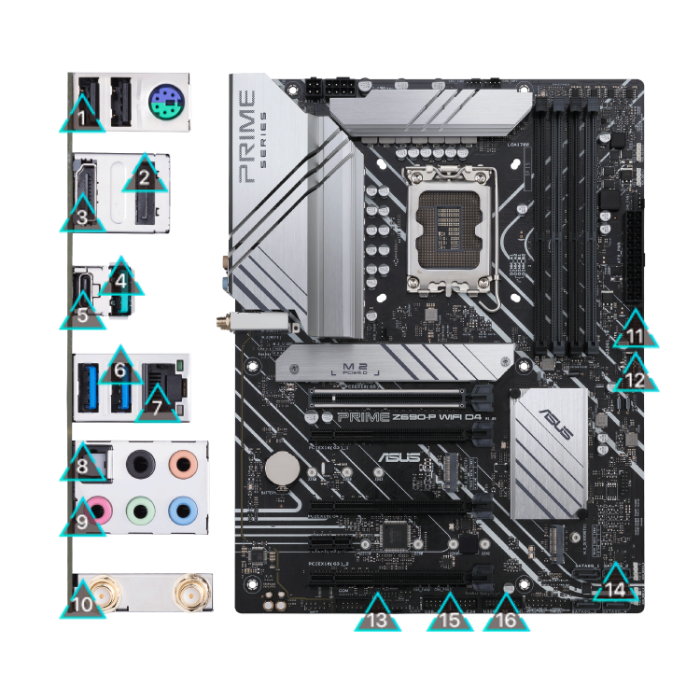 ASUS Prime Z690-P WiFi D4 LGA 1700 Intel 12th Gen ATX Motherboard 