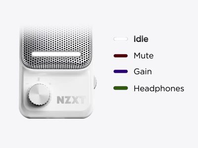 NZXT Capsule Elite Premium USB Condenser Microphone - White