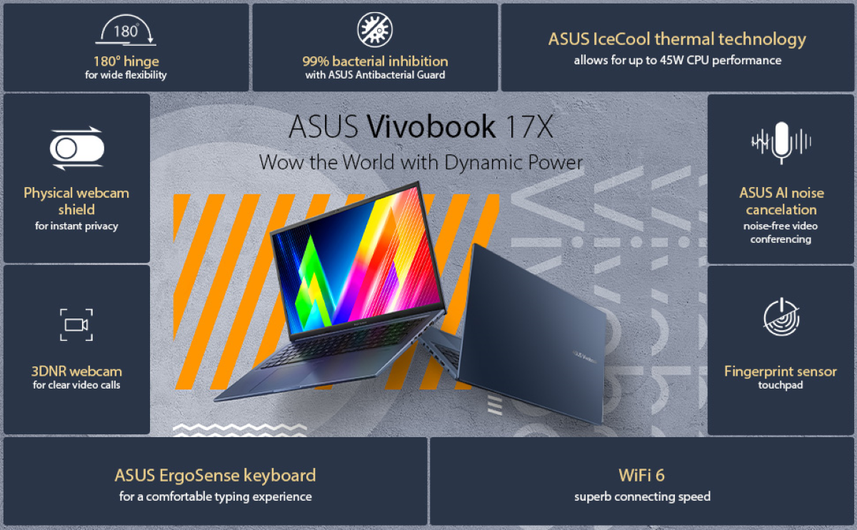 ASUS Laptop VivoBook AMD Ryzen 7 5000 Series 5800H (3.20GHz) 8GB