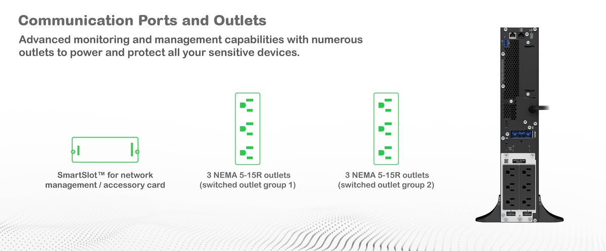 APC Smart-UPS Ultra SRT1500XLA-NC in a tower with an employee in server room