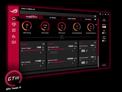 GPU Tweak III interface.