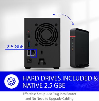 Buffalo LinkStation 720D 16TB Hard Drives Included 2 x 8TB, 2 Bay