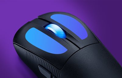 A contoured buttons the Keris II Ace highlighted to show where the player’s fingers would rest