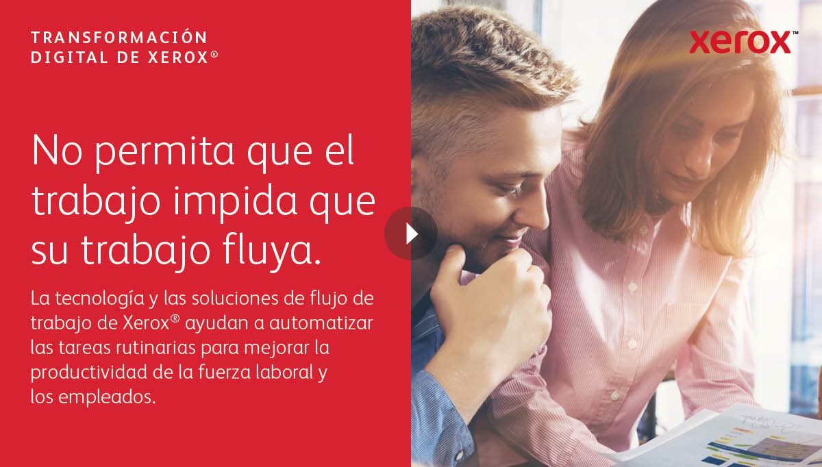 Video Xerox ayudando a la cliente con el trabajo