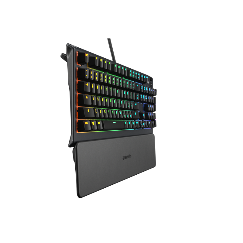 RGB - Premium Keyboard; SteelSeries Gaming Micro Rest Illumination; RGB 10-Zone 3 Water Wrist Resistant; Center Apex IP32 - Magnetic