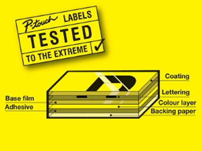 TZe durable, laminated labels