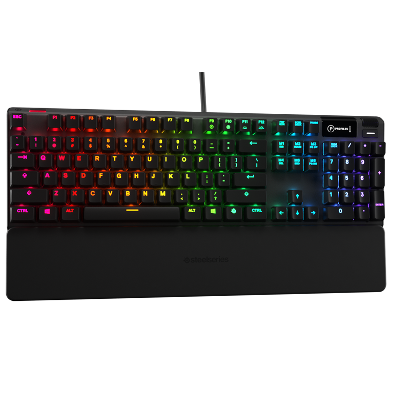 Hybrid Black with 5 US Back | - Apex Mechanical RGB Keyboard Blue SteelSeries Gaming Lenovo Switch Wired Lighting