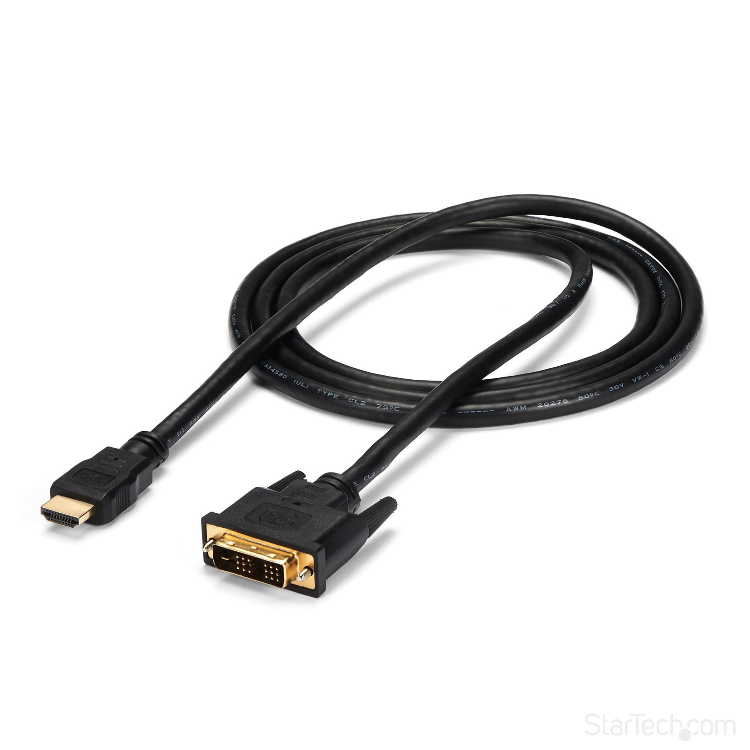 StarTech.com 6ft Mini DisplayPort to HDMI Cable - 4K 30hz Monitor Adapter  Cable - mDP PC or Macbook to HDMI Display (MDP2HDMM2MB) Black