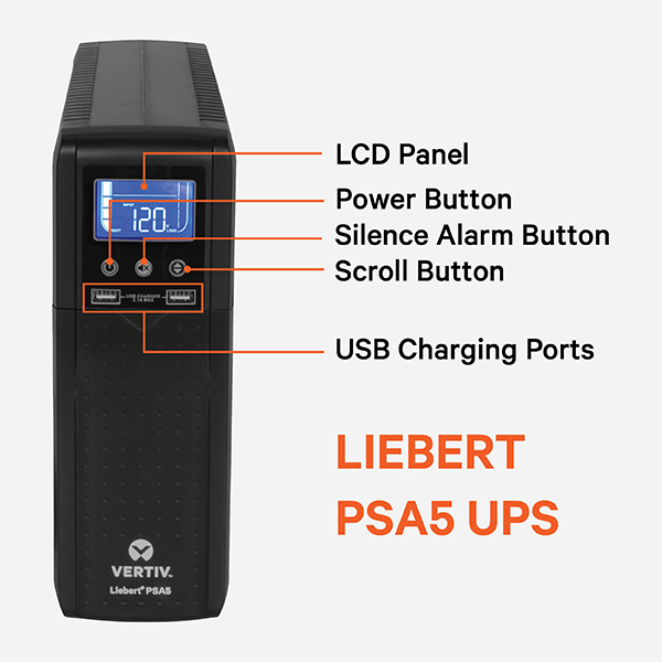 Vertiv Liebert PSA5 1500VA 900W Line Interactive UPS GTX