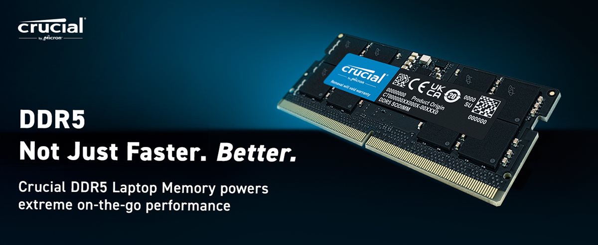 Crucial DDR5 Laptop Memory powers extreme on-the-go performance